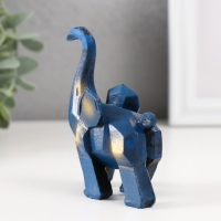 Сувенир полистоун "Синий слон" 3х8х8,5 см