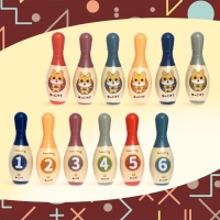 Боулинг &laquo;Котята&raquo;, 6 кеглей 15&times;5 см, 2 шара, диаметр 8 см