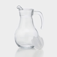 Кувшин Paşabah&ccedil;e Bistro, 1 л, стекло, белая крышка, прозрачный