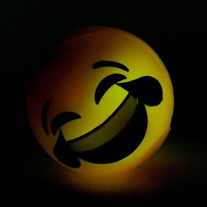 Мяч детский резиновый световой &laquo;Смайлы&raquo;, МИКС, в шоубоксе