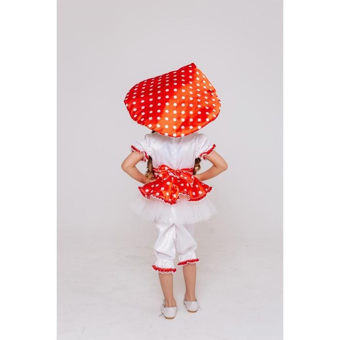 Карнавальный костюм &laquo;Мухомор&raquo;, платье, панталоны, шапка, размер 116-60