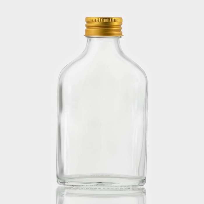 Бутыль стеклянная для соусов и масла с металлической крышкой, 150 мл, 6,5&times;3&times;12,5 см
