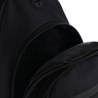 Сумка-слинг из текстиля, 3 наружных кармана, цвет чёрный Сумка-слинг из текстиля, 3 наружных кармана, цвет чёрный