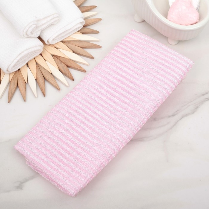 Мочалка для тела Доляна &laquo;Японская&raquo;, 90 см, в полоску, цвет МИКС