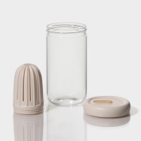 Стакан стеклянный с крышкой и трубочкой &laquo;Бьорн&raquo;, 450 мл