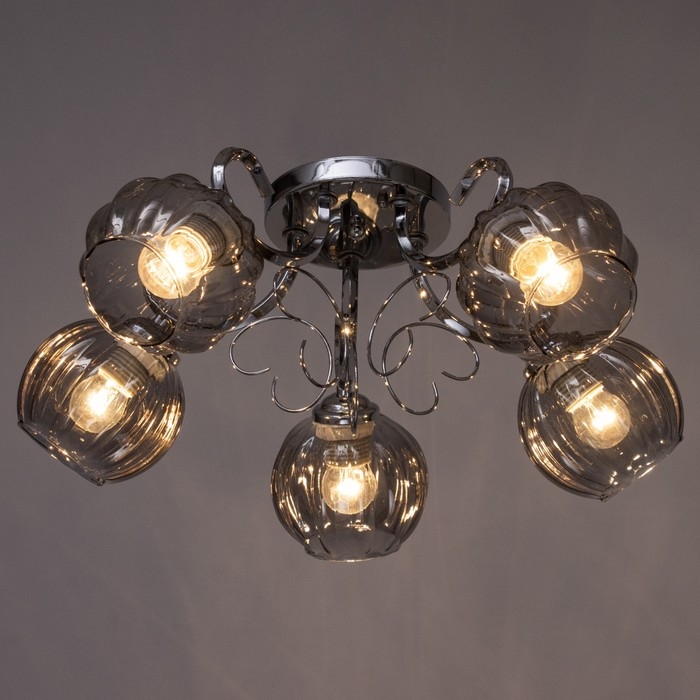 Люстра "Эшли" 5х40Вт Е27 Хром 55х55х20см