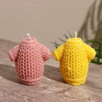 Свеча "Свитер" 3х3х6 см, соевый воск МИКС Свеча "Свитер" 3х3х6 см, соевый воск МИКС