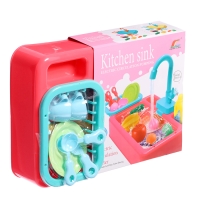 Игровой набор &laquo;Раковина&raquo; с набором посуды, циркулирует вода