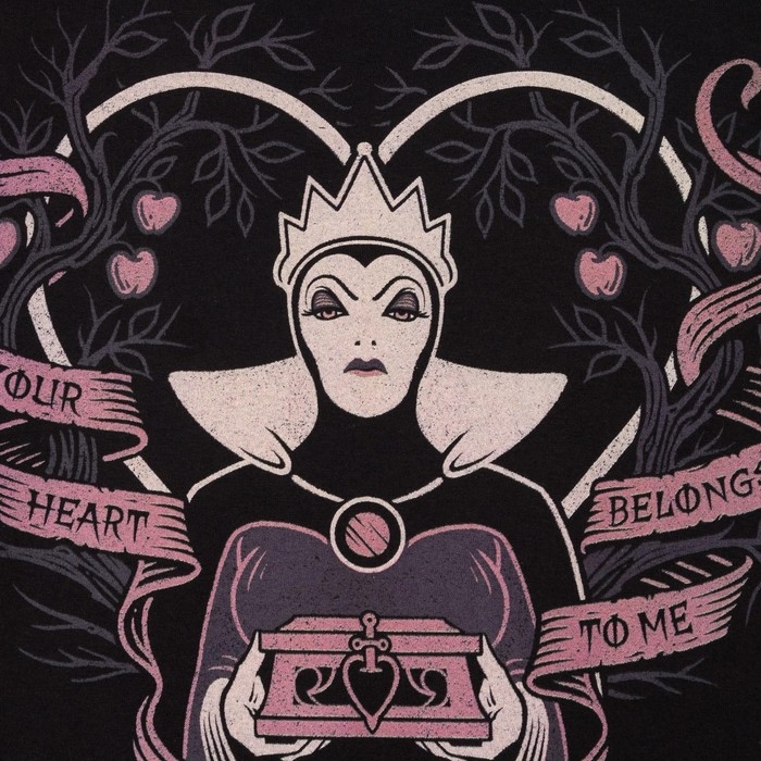 Футболка укороченная &laquo;Королева&raquo; Злодейки, цвет чёрный