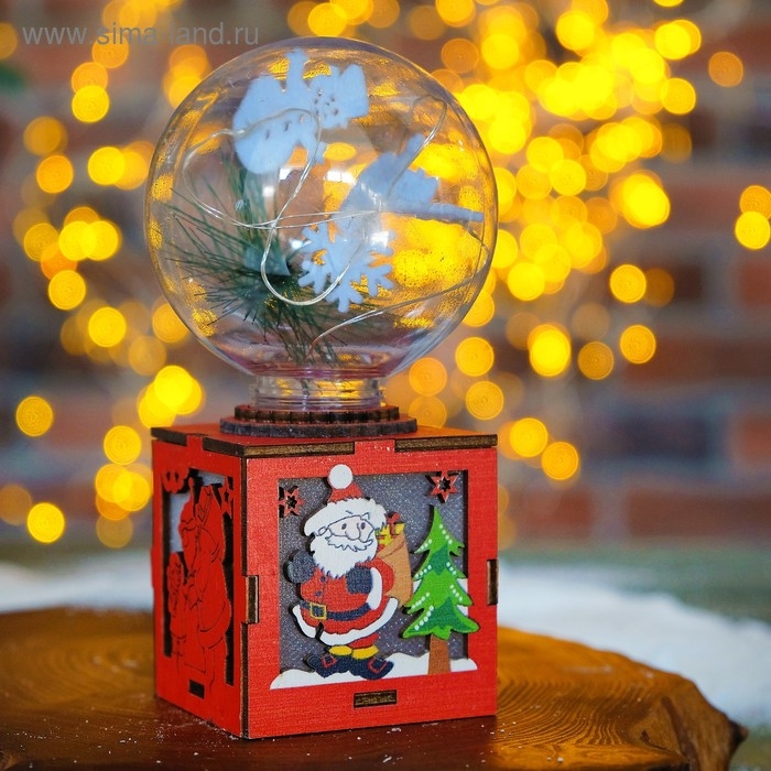 Декор с подсветкой "Новогодний шар" 7,5&times;7,5&times;14 см