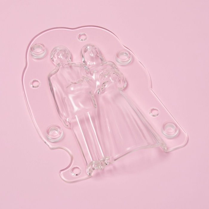 Молд для заливки шоколада KONFINETTA &laquo;Молодожёны&raquo;, пластик, 13.5&times;9.5&times;4.6 см, прозрачный