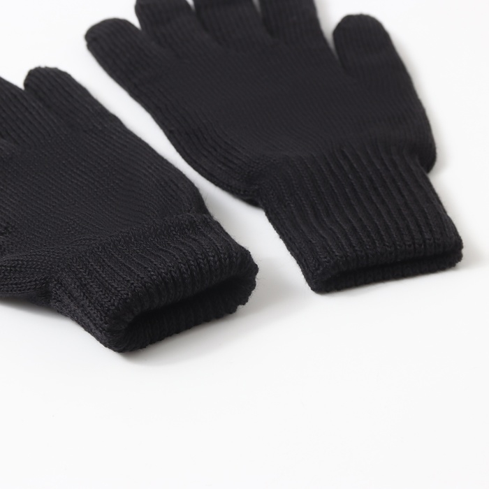 Перчатки двойные, цвет черный, р-р 22 Перчатки двойные, цвет черный, р-р 22