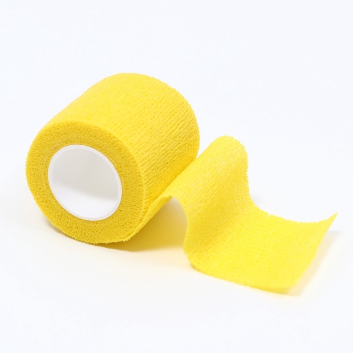 Бинт самофиксирующийся разрывной &laquo;Groomroom&raquo;&lrm;, 5 см х 4,5 м, желтый