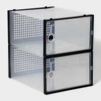 Коробка для хранения обуви с дверцей Доляна Large size, 26&times;33,5&times;16,5 см, 2 шт