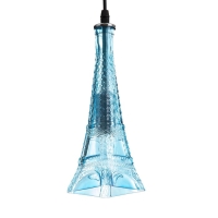 Светильник подвесной "Эйфель" Е14 40Вт синий 8х8х27-127см