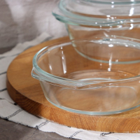 Набор кастрюль из жаропрочного стекла для запекания Доляна &laquo;Гратен&raquo;, 3 предмета: 0,7 л, 1 л, 1,5 л, с крышками