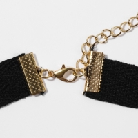 Чокер «Стиль джинс» прямоугольник, цвет чёрный в золоте, 30 см Чокер «Стиль джинс» прямоугольник, цвет чёрный в золоте, 30 см