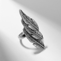 Кольцо "Листья" трио, цвет чернёное серебро, 17 размер Кольцо "Листья" трио, цвет чернёное серебро, 17 размер
