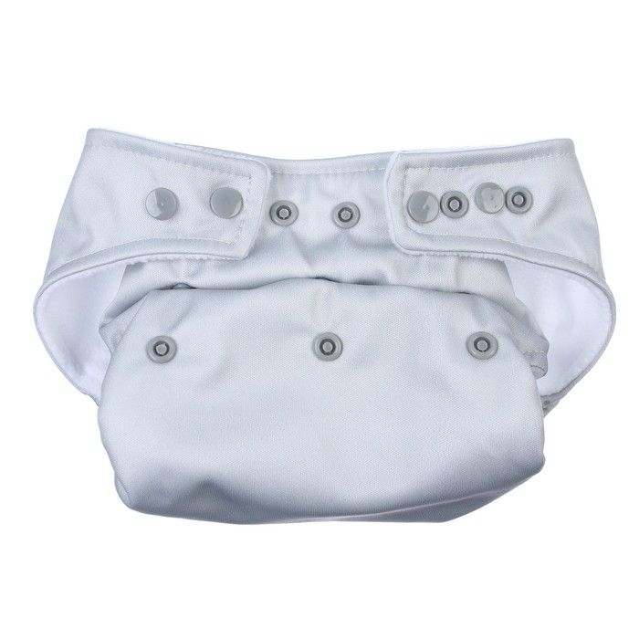 Многоразовый подгузник, 3-15 кг, флис, цвет светло серый, Крошка Я Многоразовый подгузник, 3-15 кг, флис, цвет светло серый, Крошка Я