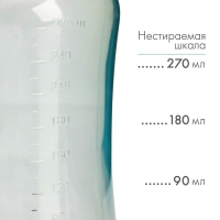 Бутылочка для кормления, широкое горло, 270 мл, бирюзовый/розовый Бутылочка для кормления, широкое горло, 270 мл, бирюзовый/розовый