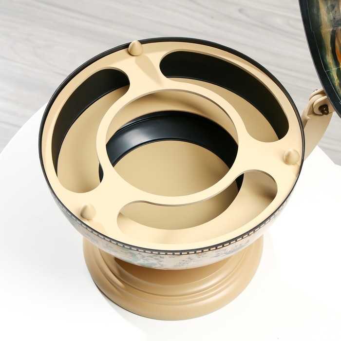 Глобус бар декоративный "Карта странника" белый 38х33х48 см