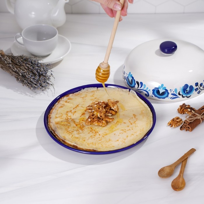 Блинница Доляна &laquo;Свиристель&raquo;, d=23 см, цвет белый