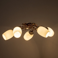 Люстра потолочная Кера 5х60Вт Е14 Золото 56x56x18 см Люстра потолочная Кера 5х60Вт Е14 Золото 56x56x18 см