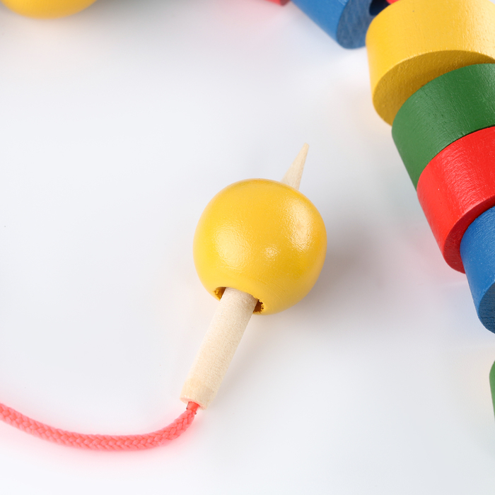 Шнуровка &laquo;Шарики и шайбочки&raquo;, бусы геометрические цветные