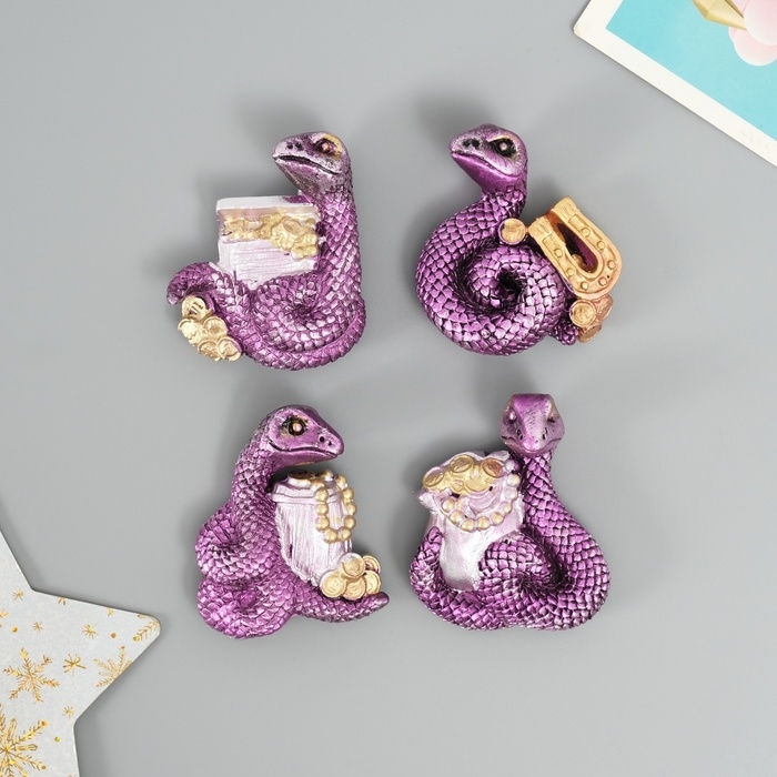 Магнит полистоун Магнит полистоун "Змейка с богатством" МИКС 6х1,5х5 см