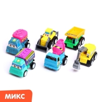 Набор инерционных машин &laquo;Стройка&raquo; в сумке, 6 штук, МИКС