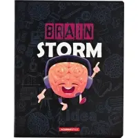 Тетрадь 48 листов, в клетку &laquo;Мозговой штурм&raquo;, мелованный картон, МИКС