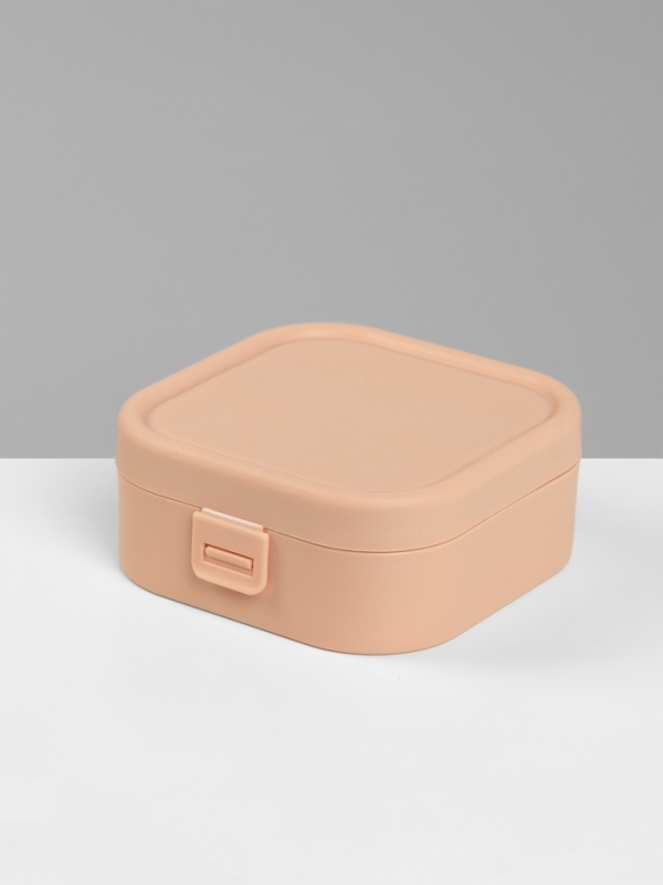 Органайзер для украшений &laquo;Шкатулка&raquo;, с крючками, 9&times;9&times;3.8 см, розовый