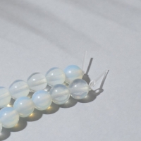 Бусины на нити шар №8 &laquo;Лунный камень&raquo;, 48 бусин