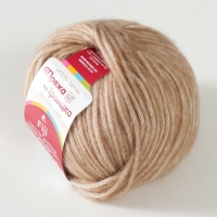 Пряжа для вязания спицами, крючком &laquo;Троицкая. Фиджи&raquo;, 20% мериносовая шерсть, 60% хлопок, 20% акрил, 95 м/50 г, (579 св. кофейный)