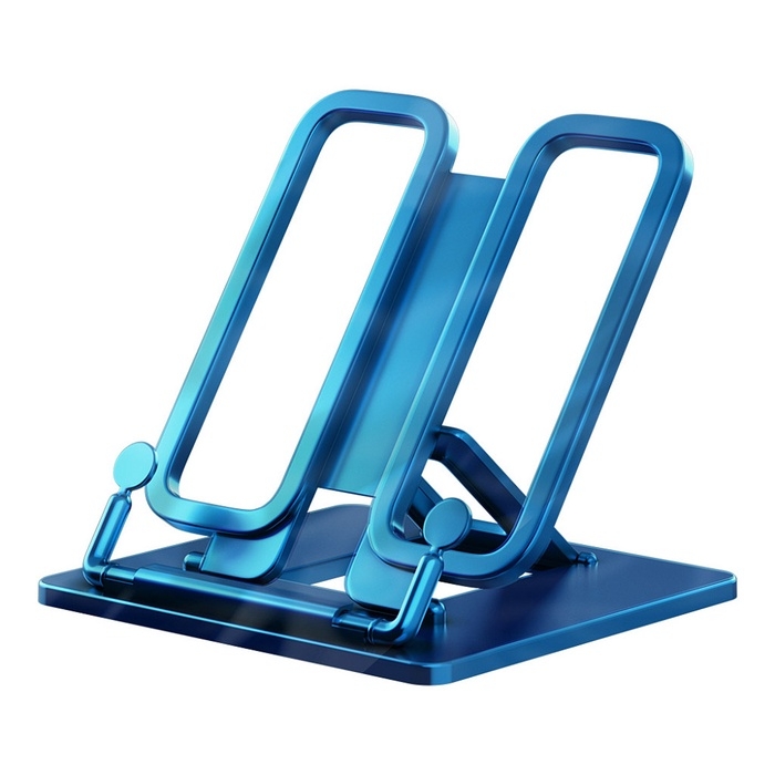 Подставка для книг пластик ErichKrause Base, Ice Metallic, синяя