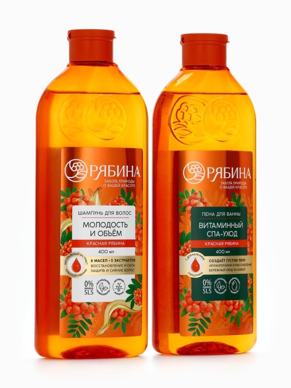 Пена для ванны, витаминный спа-уход, аромат рябины, 400 мл, Рябина
