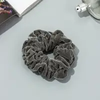 Резинка для волос &laquo;Орбита&raquo;, джемма бархат, 10 см, серая