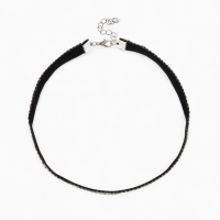 Чокер &laquo;Грация искр&raquo;, тонкий, цвет черно-серебряный, L=30 см