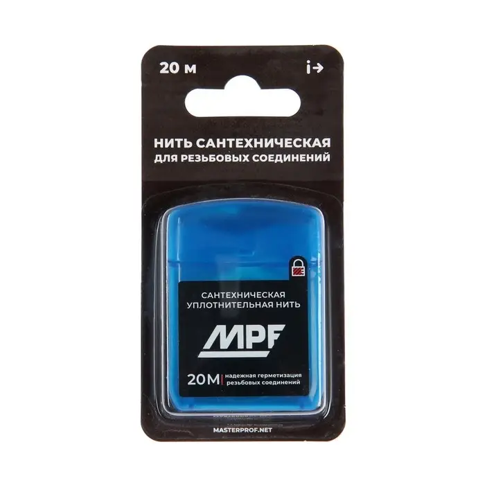 Нить сантехническая Masterprof ИС.131453, для резьбовых соединений, 20 м