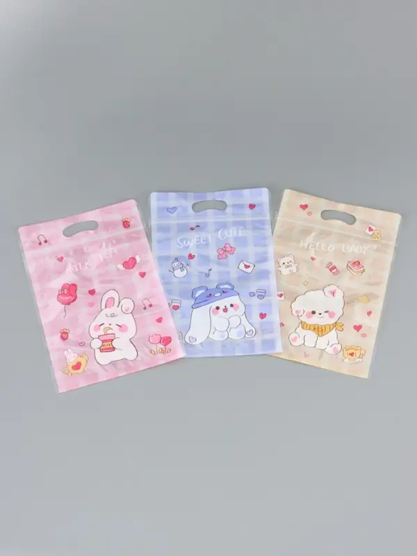 Пакет подарочный, с zip-lock застежкой, "Милые зверята", 15х23 &plusmn; 1см МИКС