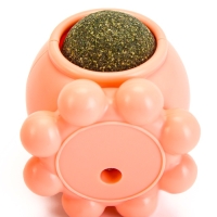 Игрушка для кошек из кошачьей мяты "Осьминог" на основании, 5 х 4 см, розовая