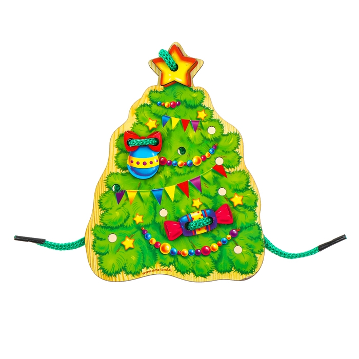 Новогодняя игрушка. Шнуровка фигурная &laquo;Новый год! Ёлочка&raquo;
