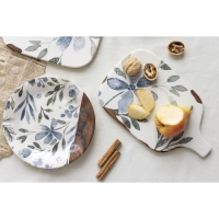 Тарелка керамическая &laquo;Фьюжен&raquo;, 21.5 см, цвет белый