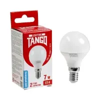 Лампа светодиодная TANGO, G45, 7 Вт, E14, 665 Лм, 6500K, IP20,  свечение холодное белое, матовое сте