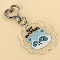 Брелок для ключей акриловый «Енот», 5 х 4,9 см Брелок для ключей акриловый «Енот», 5 х 4,9 см