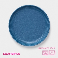 Тарелка Доляна &laquo;Коралл&raquo;, d=25,9 см, фарфор, синяя
