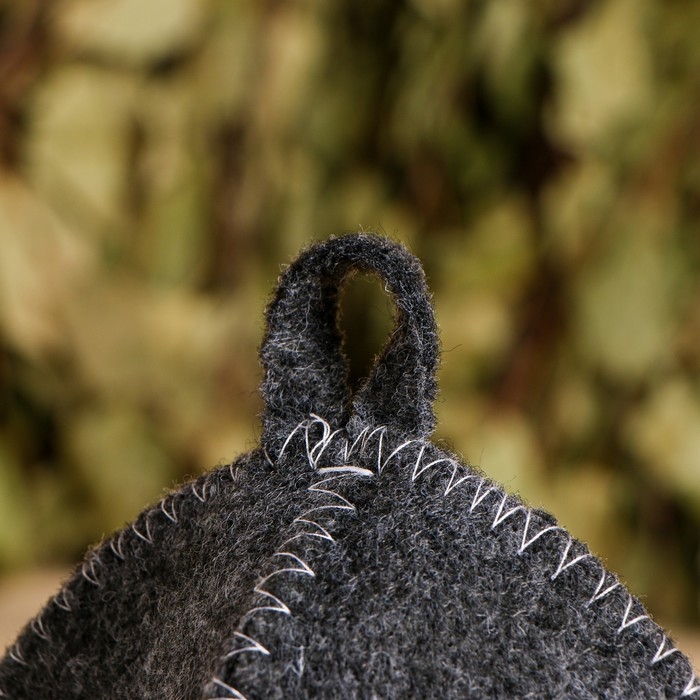 Шапка для бани с вышивкой Шапка для бани с вышивкой "Братуха" серая