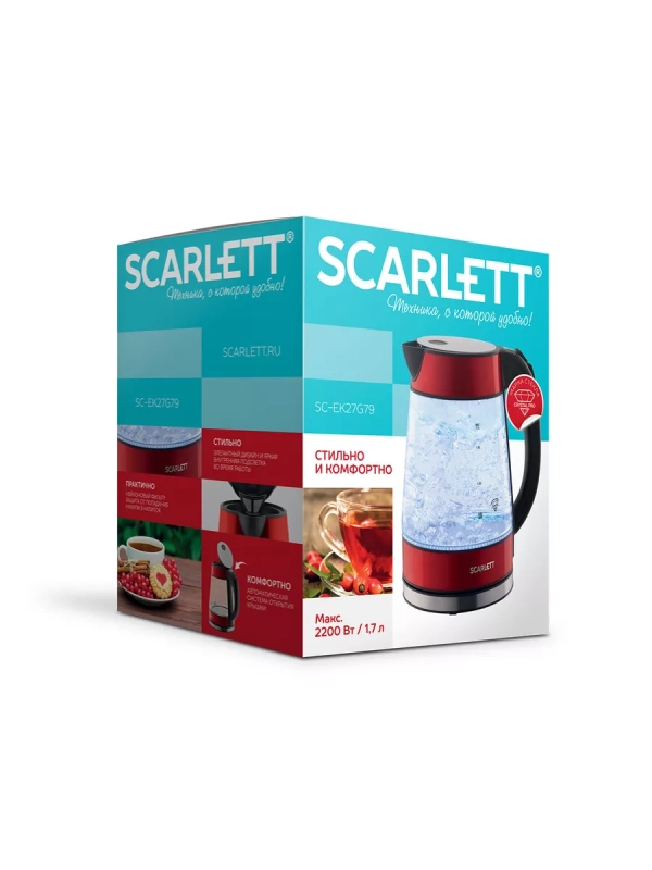 Чайник электрический стеклянный c подсветкой 1,7л Чайник электрический стеклянный c подсветкой 1,7л