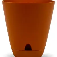 Кашпо с прикорневым поливом 2 л  D-14,5см, H-15см карамель "Гранд"