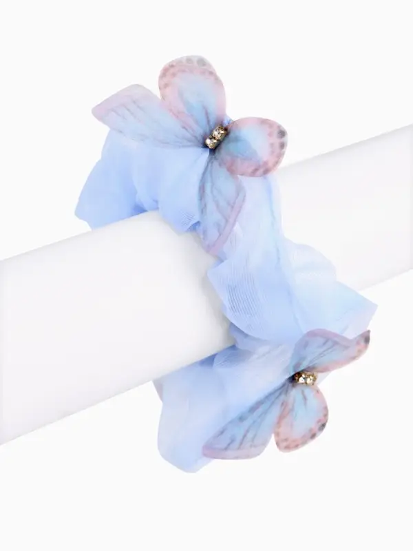 Резинка для волос &laquo;Бабочки&raquo; голубая, Холодное сердце